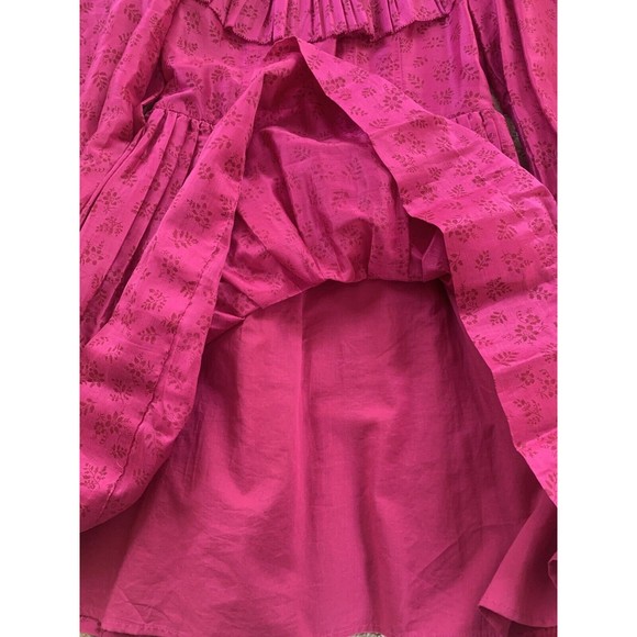 Ulla Johnson Floral Puff Sleeve‎ Mini Dress Pink Magenta Size 0 - Picture 6 of 6